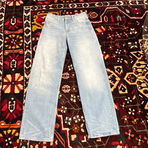 barrel leg trf jeans